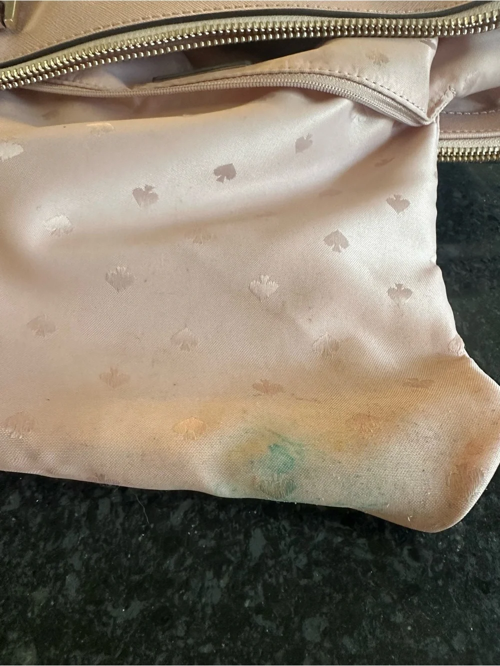 Kate Spade New York Large Saffiano Leather Zip Top Tote Bag Blush Pink